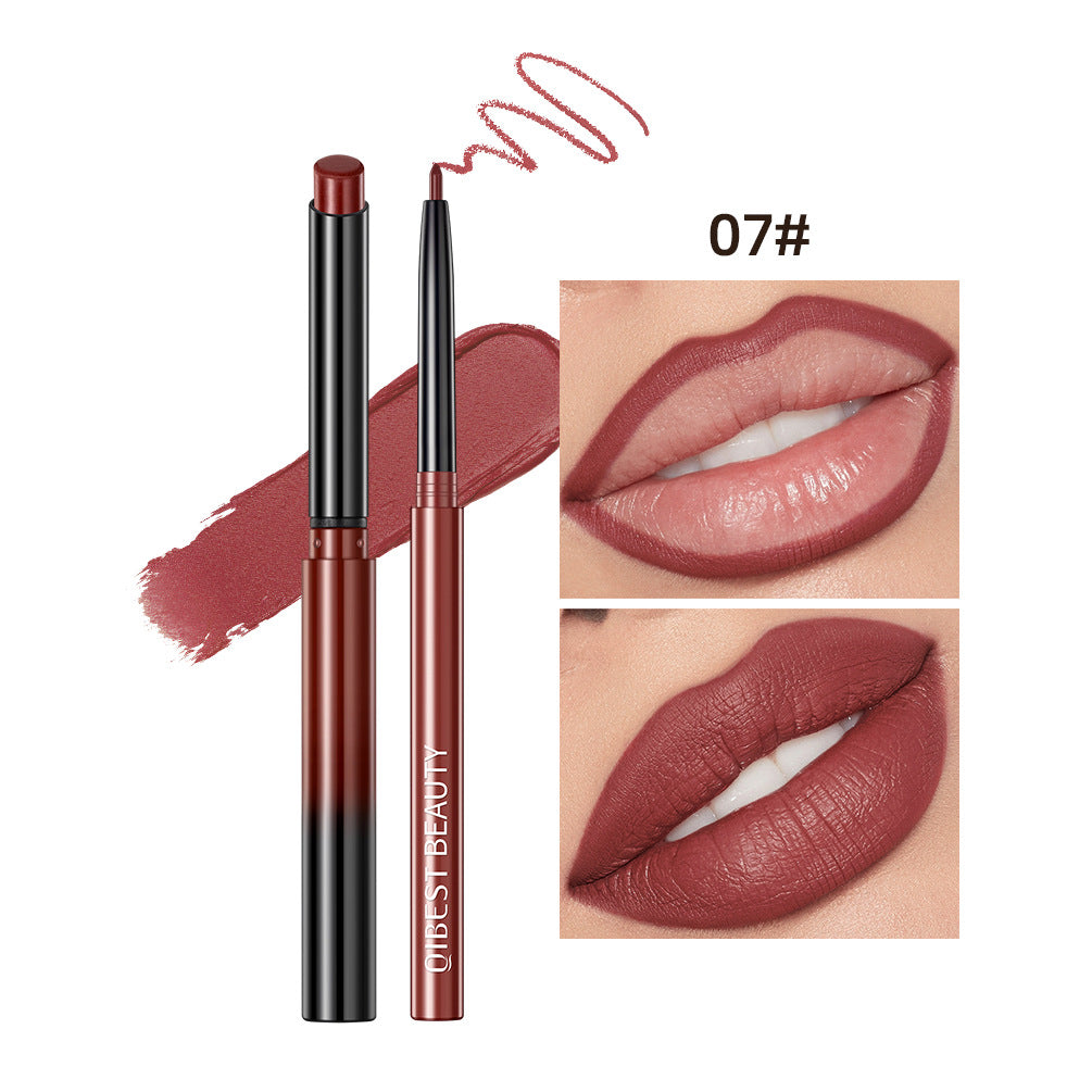 Natural nude lip liner set makeup