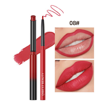 Natural nude lip liner set makeup