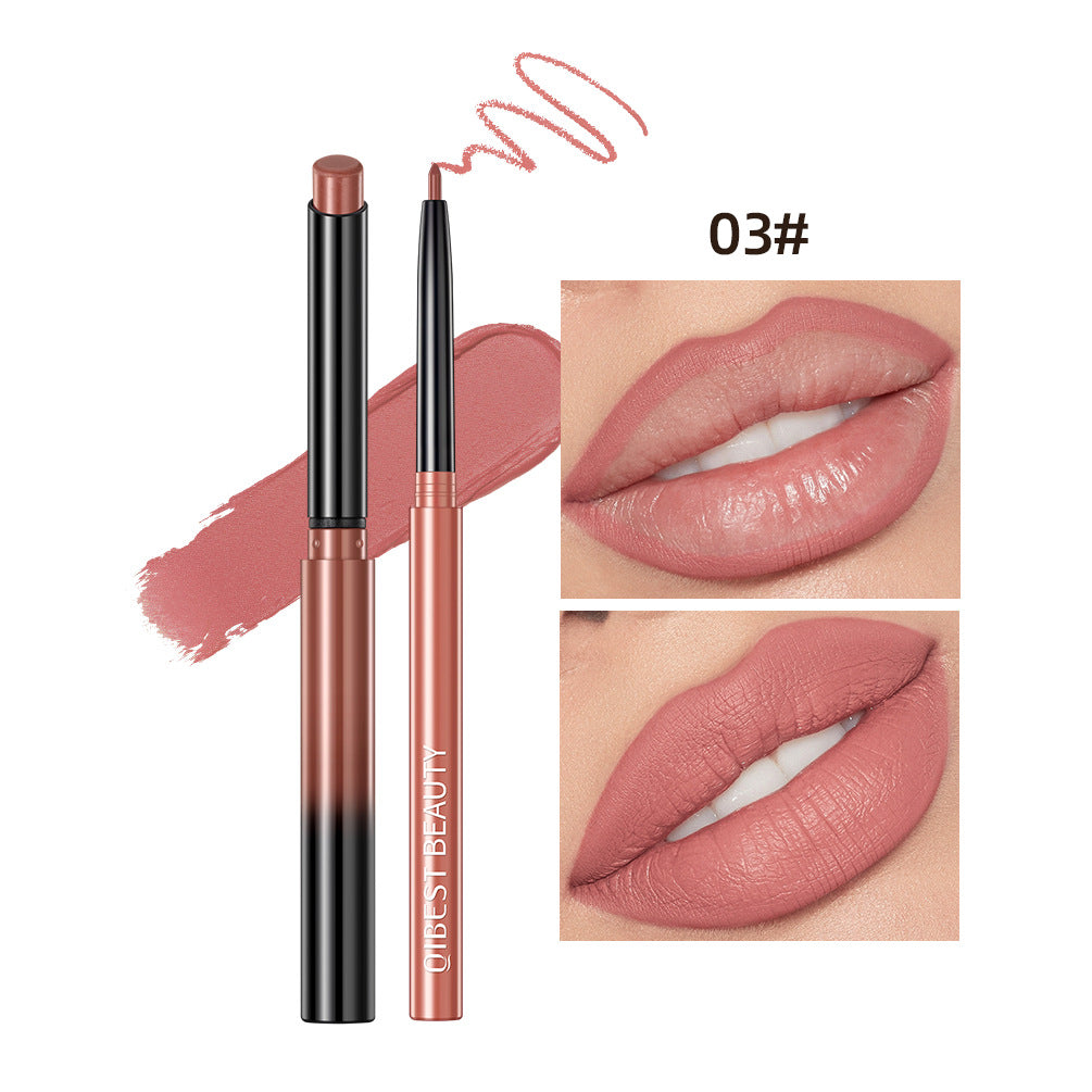 Natural nude lip liner set makeup