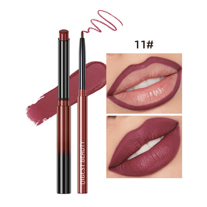 Natural nude lip liner set makeup