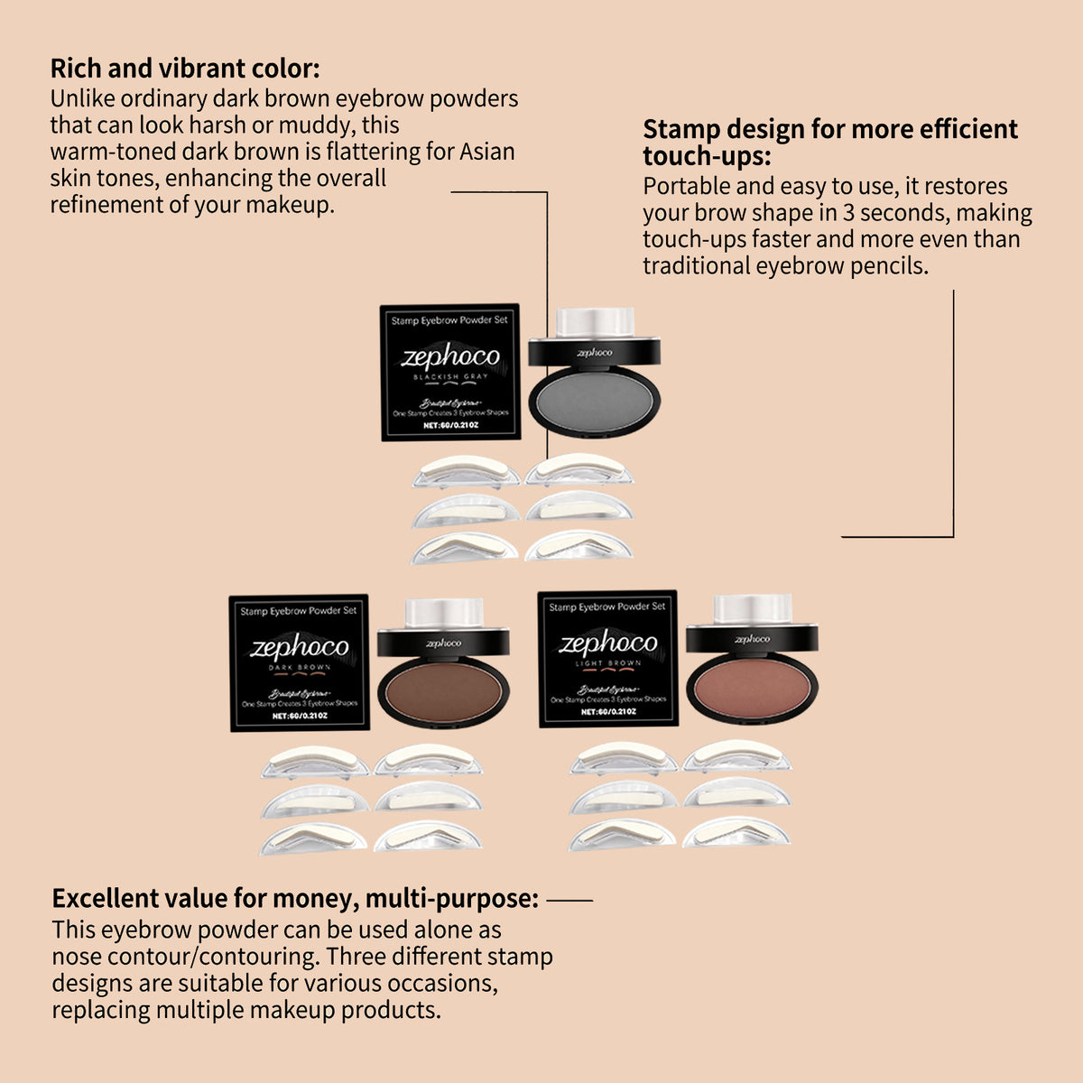 Waterproof Eyebrow Powder Stamp