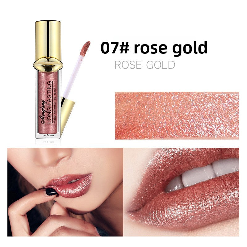 Non-Cup Metallic Pearl Matte Liquid Lipstick