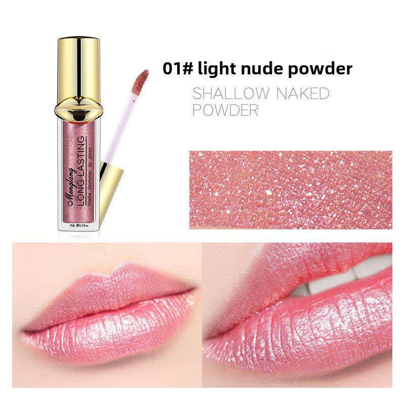 Non-Cup Metallic Pearl Matte Liquid Lipstick