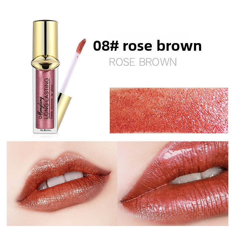 Non-Cup Metallic Pearl Matte Liquid Lipstick