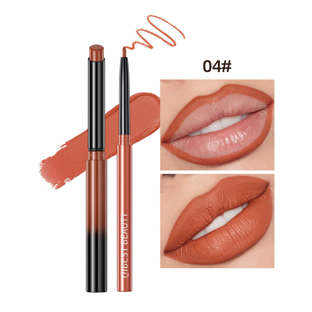 Natural nude lip liner set makeup