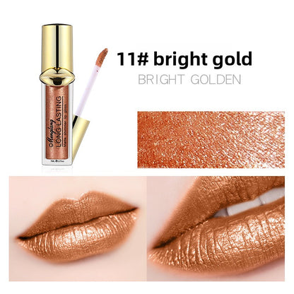 Non-Cup Metallic Pearl Matte Liquid Lipstick