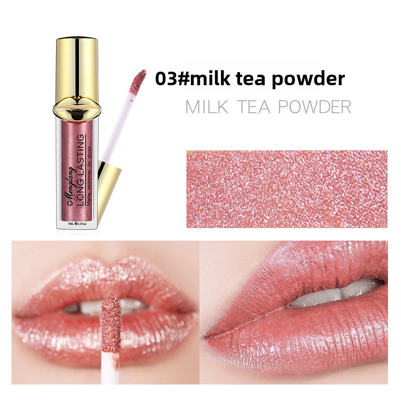 Non-Cup Metallic Pearl Matte Liquid Lipstick